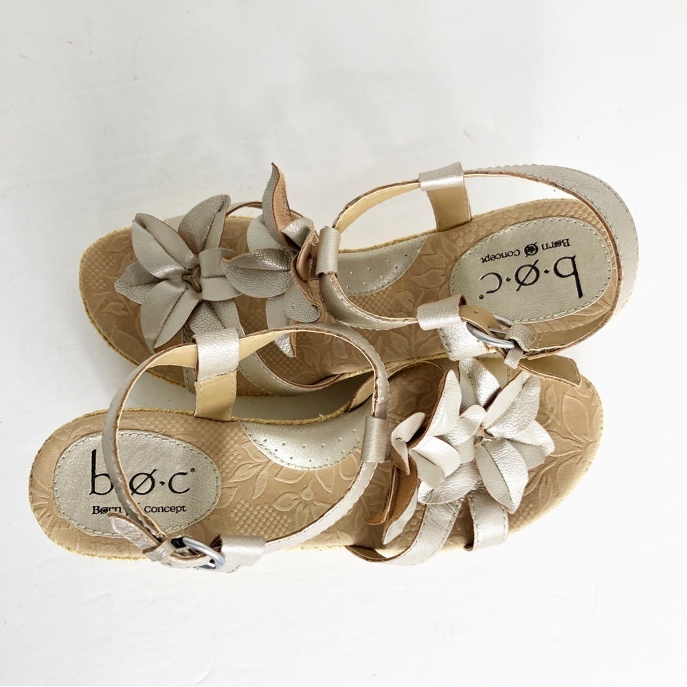 Born Concept b.o.c Edith champagne, wedge, espadrille sandals - Picture 5 of 8